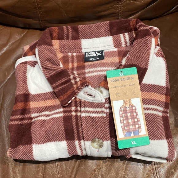 Eddie Bauer Ladies' Microfleece Button-Up Shirt XL - Picture 5 of 5